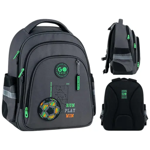 Рюкзак GoPack Education 2606S Run Play Win Темно-серый (GO26-2606S-4) - фото 1