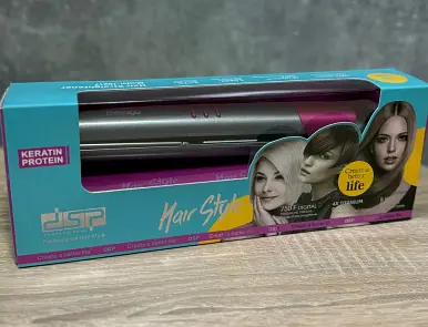 Випрямляч DSP Hair Style з кератиновим покриттям цифрове регулювання 5 режимів Сріблястий - фото 6