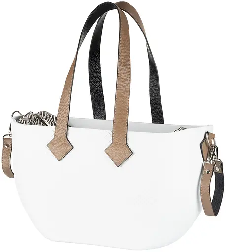 Сумка MyMia ручки кожа, коврик, ремни для коляски, бело-коричневый Nuvita det0018668 - фото 1