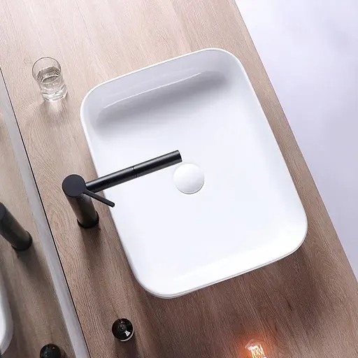 Умивальник Rea Demi slim накладний білий REA-U1953, Білий - фото 2