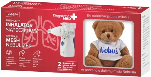 Інгалятор Diagnostic YM-3R9 + ведмедик Nebus (5907581259818) - фото 2