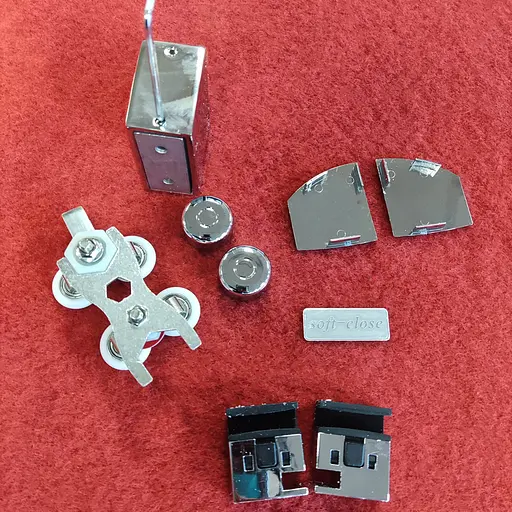 Дверь в нишу Koer SR SD05-140x200-TR-01 прозрачное стекло Easy Clean 6 мм, хром KR5406, универсальная, прозрачная, хром - фото 6