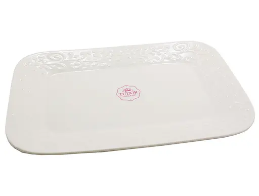 Блюдо прямокутне порцелянове Tudor Лоза 30.5 см біле (TU3794) - фото 1