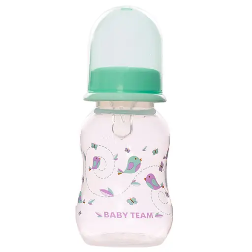 Пляшечка для годування з силіконовою соскою 1111_м'ятний 125 мл