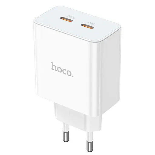 Адаптер сетевой HOCO Leader dual port (2C) charger C108A 35W зарядный блок - фото 4