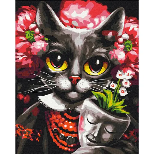 Картина за номерами "Киця Дзен" © Маріанна Пащук Brushme BS53465 40x50 см