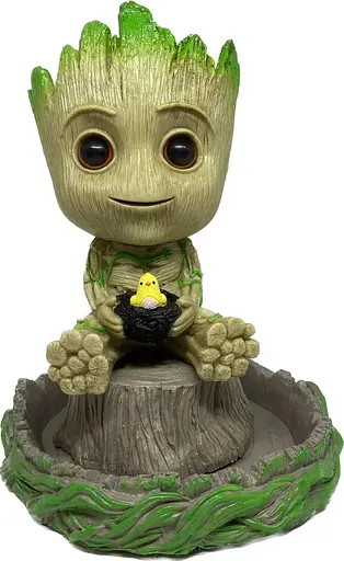 Горшочек для вазонов и канцелярии Грут Groot G9 Малыш с птенцом + подставка пень