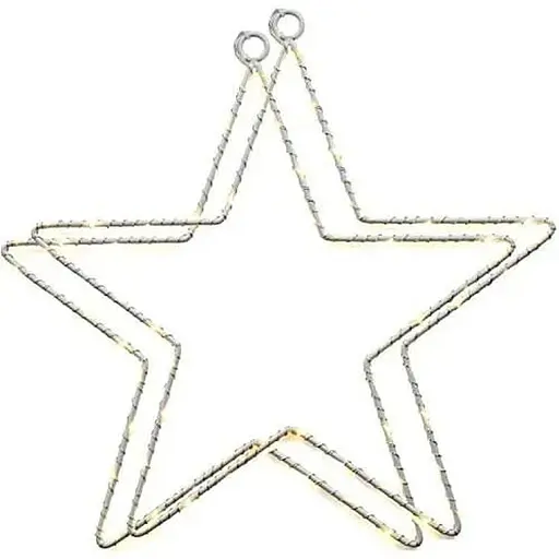 Світлодіодні різдвяні зірки, SANDYBY Star Window Light 40 теплих білих світлодіодних ламп з батарейним живленням