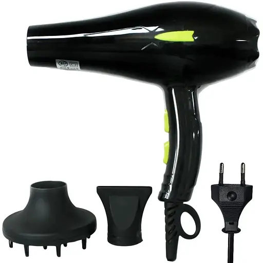 Фен стайлер Crownberg CB-2301 для укладання волосся 3000Вт Дифузор Концентратор Чорний - фото 1