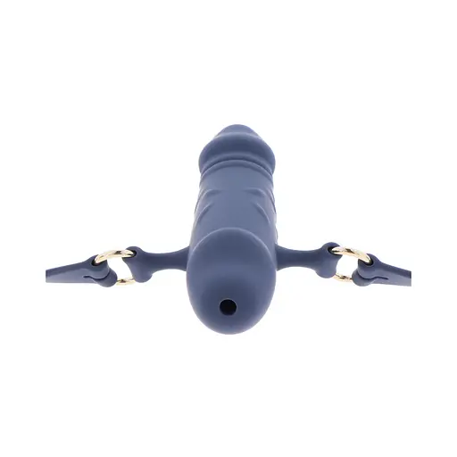 Кляп Taboom Silicone Supreme Breathable Penis Gag синій - фото 3