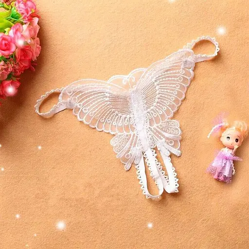 Стрінги 'Метелик' вечір стане незабутнім S/M Білий K0070-2 - фото 1