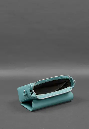 Женская кожаная сумка Mary бирюзовая - фото 2