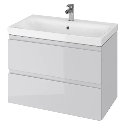 Тумба для ванной комнаты Cersanit CET В15 с умывальником Moduo 80 см Серый UN509-053 30412 - фото 1