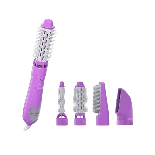 Фен-щетка Panasonic 600 Вт, 2 режима, 4 насадки, фиолетовый - фото 2