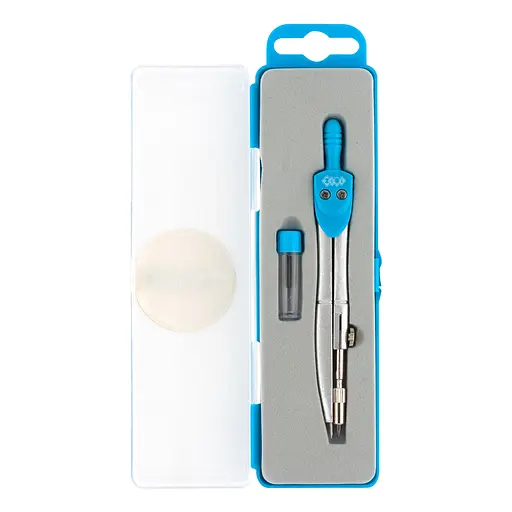 Циркуль BASIS в пластиковом пенале +запасной грифель, голубой, KIDS Line ZB.5302BS-14 Zibi (4823078945303) - фото 2