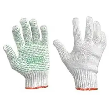 Рукавички Сила Х/Б з ПВХ точкою р10 ПВХ майстер біло+зелені
