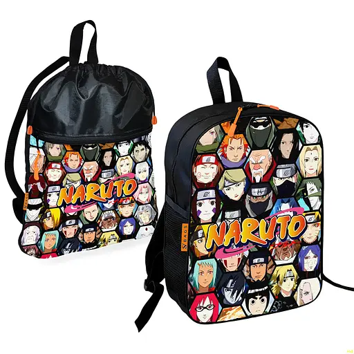 Шкільний рюкзак дитячий Аніме Наруто + Сумка для взуття спортивної форми рюкзак-мішок для хлопчика (01788)
