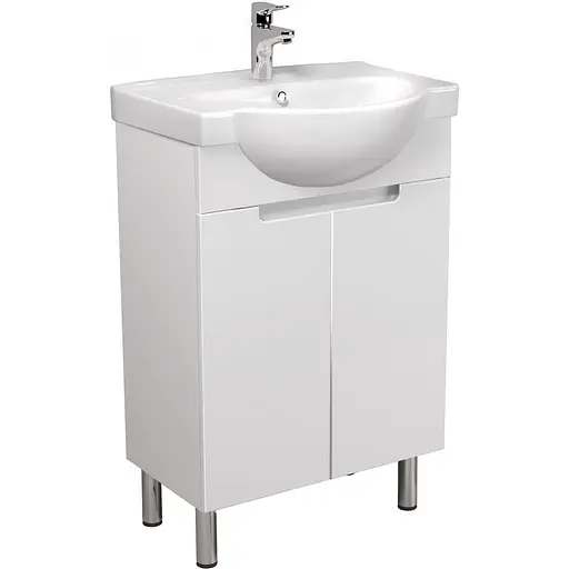 Тумба Мойдодир Tetris White 55 з умивальником Freja 55 Білий - фото 1