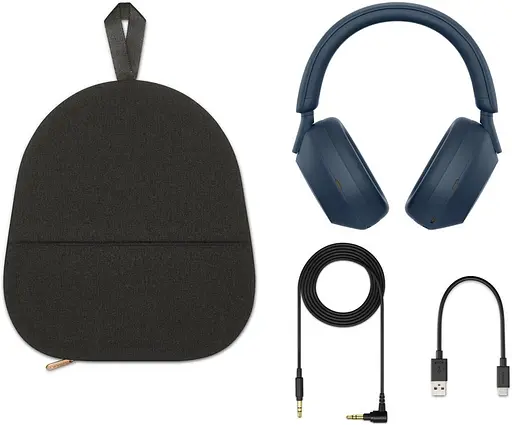 Навушники бездротові повнорозмірні Sony WH-1000XM5 (WH1000XM5L.CE7) сині - фото 6