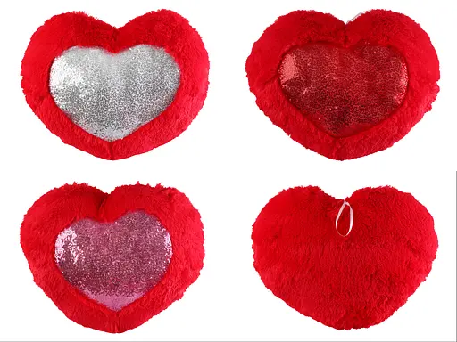 М’яка іграшка Серце з паєтками, 50 см - фото 2