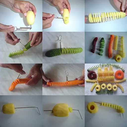 Набір з 2 ножів для карвінгу декору овочів та фруктів та фарширування, Master Class 82982 - фото 4