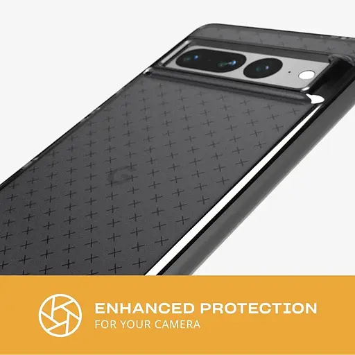 Оригинальный противоударный силиконовый чехол Tech21 Evo Check Black для Google Pixel 7a (T21-10142) - фото 8