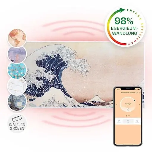 Инфракрасный обогреватель Klarstein Wonderwall air art умный до 14 м² (10035130) - фото 5