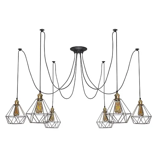 Люстра-паук LS 2102-6G - фото 1