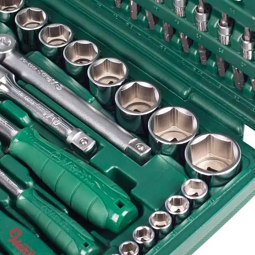 Набор торцевых головок Hans профессиональный 1/4DR4-14 мм и 1/2DR10-32 мм 108 предметов (TK-108) - фото 13