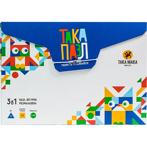 Пазлы для детей Така Мака Пазл 3 в 1 Песик синие 28 элементов (220001-UA) - фото 2