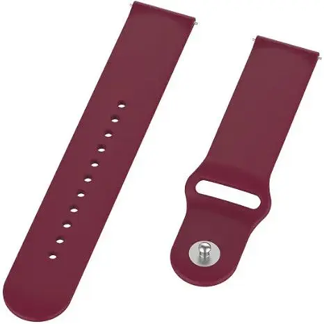 Ремешок DK CDK для Garmin Forerunner 255 / 255 Music 22mm Silicone Sport Band (011909) (red wine) - фото 3