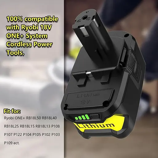 P108 18V 5000mAh Li-ion Замена для батареи Ryobi ONE+ RBL1810 - фото 4