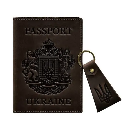 Подарочный набор кожаных аксессуаров с украинской символикой. - фото 6