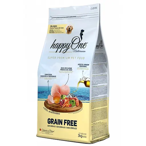 Сухой корм для взрослых собак всех пород happyOne Mediterraneum Adult Dog Fresh Meat со свежим мясом беззерновой 3 кг - фото 1