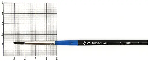Пензель білка кругла 211 № 1 коротка ручка Rosa Studio [CD] - фото 2