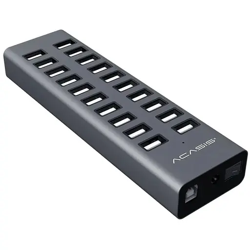 USB hub Acasis H037 на 20 USB портів (Сірий)