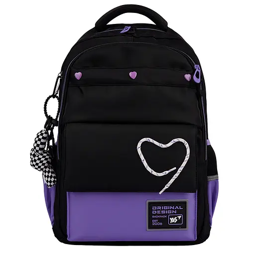 Рюкзак шкільний Yes Purple Hearts TS-48 - фото 3