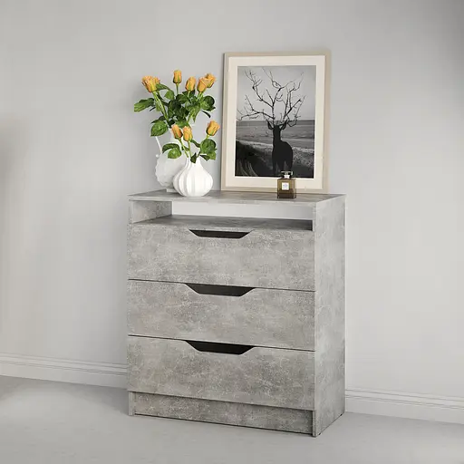 Комод в спальню MebelStar 800 Лилу 81x40x89 см Бетон (MBS-1340)