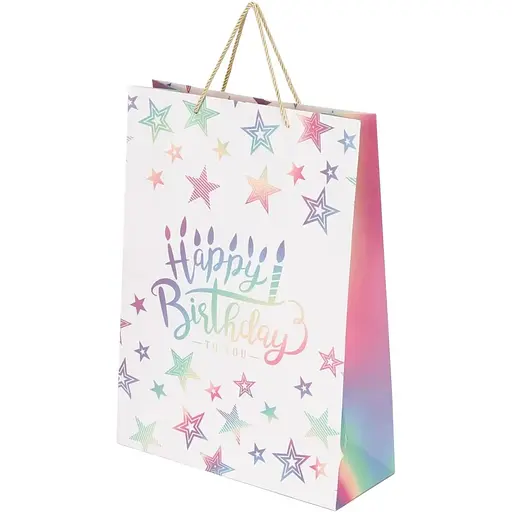Пакет подарунковий Зірочки JZ05106 Білий - фото 1