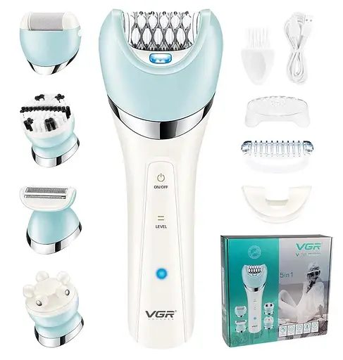 Бездротовий епілятор VGR V-703 USB 5 в 1
