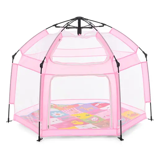 Дитячий манеж MR 1512 Powder Pink 146×127×110 см