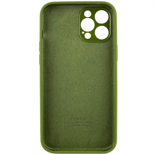 Чехол Silicone Case Full Camera Protective AA для Apple iPhone 12 Pro Max 6.7 Зеленый/Dark Olive - фото 4
