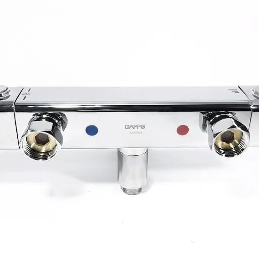 G3291 Змішувач для ванни короткий з термостатом Gappo 1/8, Хром - фото 9