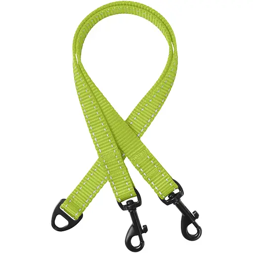 Повідець-спарка для собак рефлекторний Barksi Active (ширина 16 мм, довжина 60 см) салатовий - фото 1