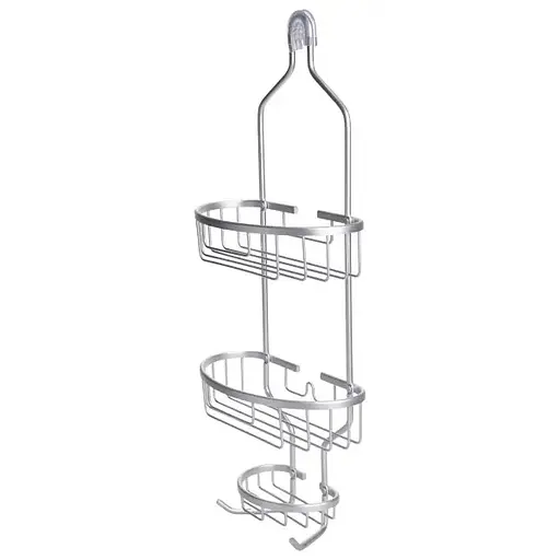 Полка для ванной комнаты Yiwu трехъярусная подвесная 28 x 13 x 63 см (HP-46-1) - фото 2