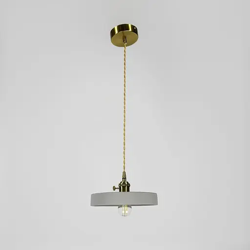 Підвіс у латунному корпусі із бетонним плафоном 20х3 см | Арт. MJ 183/1 GR | Line F - фото 9