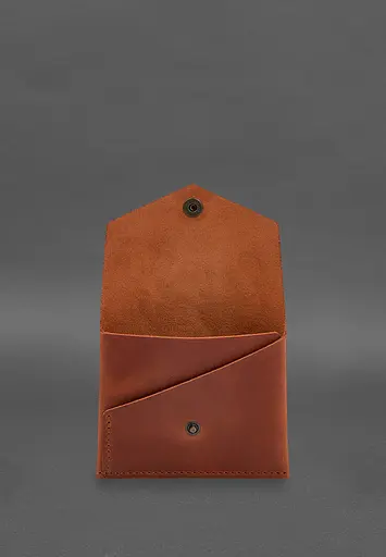 Кожаный кошелек mini 3.0 (кард-кейс) светло-коричневый Crazy Horse - фото 3