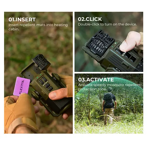 Кемпинговый фумигатор-фонарь Flextail Evo Repel с функцией Power Bank Type-C (Зеленый) - фото 7