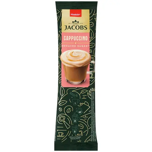 Напиток кофейный Jacobs Unsweetened Cappuccino без сахара, 14 г (813046)