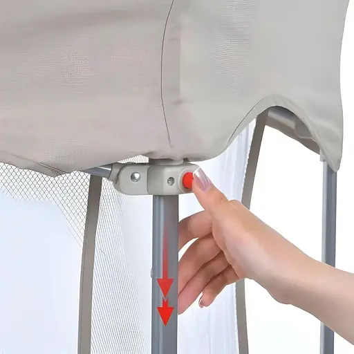 Манеж El Camino ME 1195 SWIFT 6 шестиугольный с мягким матрасом бежевый - фото 5